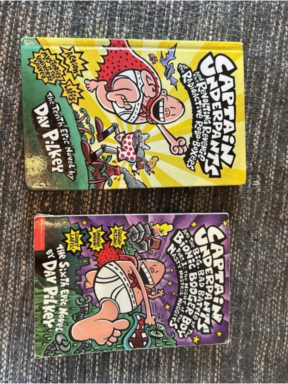 Captain Underpants Book Set - Bright Yellow & Purple Covers